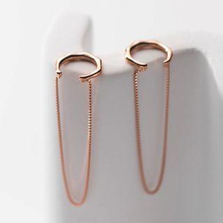 Sterling Silver Chain Strap Ear Cuff