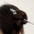 Moon Stone Hair Stick Silver - One Size