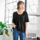 Weave Texture Knitted Loose Fit Top