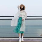 Heart Print Tie-front Jacket