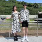 Couple Matching Floral Midi A-line Dress / Shirt / Shorts / Set