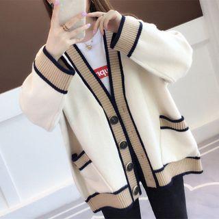 Long-sleeve Knit Sweater Jacket