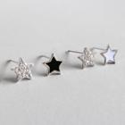 Non-matching 925 Sterling Silver Rhinestone Star Earring