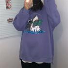 Shark Print Loose-fit Pullover