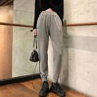 Fleece Harem Sweatpants Gray - One Size