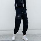 Multi-pocket Gathered Cuff Cargo Pants