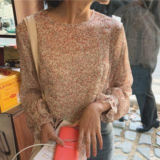 Floral Long-sleeve Top As Shown In Figure - One Size