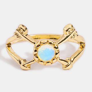 Gemstone Alloy Ring As Shown In Figure - One Size