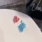 Elephant Asymmetrical Alloy Earring