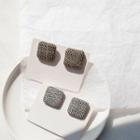 Houndstooth Fabric Square Earring