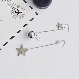 Star Non-matching Drop Earrings