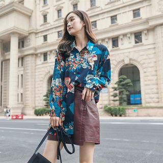 Print Shirt Blue - One Size