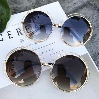 Cutout Round Frame Sunglasses