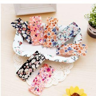 Set Of 2 : Floral Print Hair Velcro