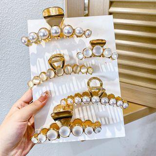 Faux Pearl Faux Cat Eye Stone Hair Clamp (various Designs)