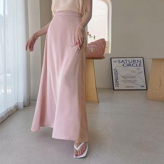 Silky Sway Pastel Maxi Skirt