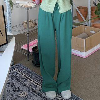 Turtleneck Cropped Cardigan / Wide Leg Pants