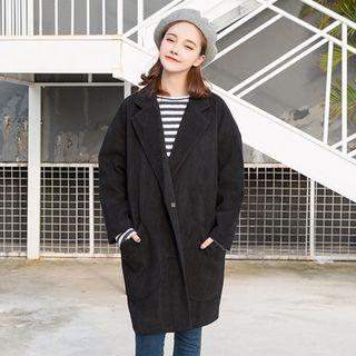 Lapel Single-button Long Coat