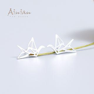 925 Sterling Silver Origami Earrings