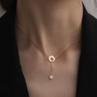Circle Fringe Pendant Necklace