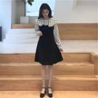 Ruffle Trim Polka Dot Dress As Shown In Figure - One Size