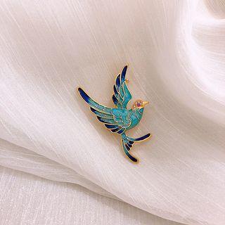 Glaze Bird Brooch Blue & Green - One Size
