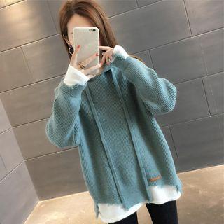 Ripped Knit Hoodie