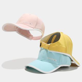 Lettering Piped Baseball Cap