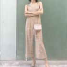 Strappy Check Jumpsuit