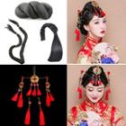 Chinese Wedding Bridal Hair Bun / Hair Braids / Headpiece / Set