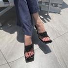 High-heel Woven Mules