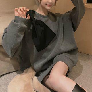 Bow Sweatshirt Gray - One Size