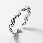 Helix Sterling Silver Open Ring Silver - One Size