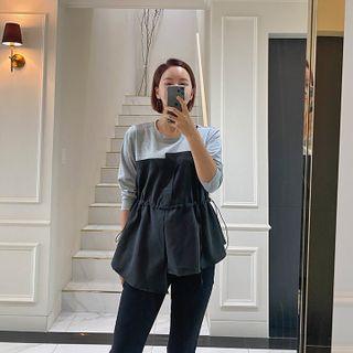 Drawstring Mock Two-piece Top