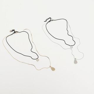 Teardrop Layering Necklace Set Of 2