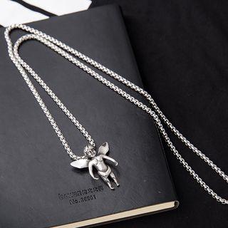 Stainless Steel Cupid Pendant Necklace As Shown In Figure - One Size