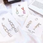 Non Matching Love Lettering Dangle Earring