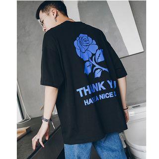 Rose Printed Short-sleeve T-shirt