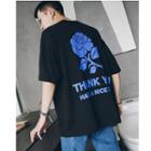 Rose Printed Short-sleeve T-shirt