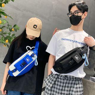 Two Tone Waist Bag / Charm / Set