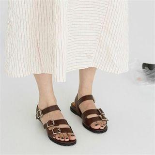 Bucked-detail Sandals