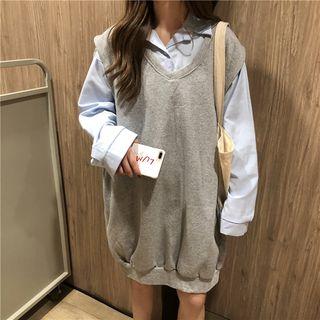 Loose-fit Plain Blouse / Oversized Vest