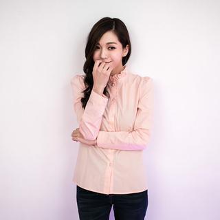 Frilled-neck Blouse
