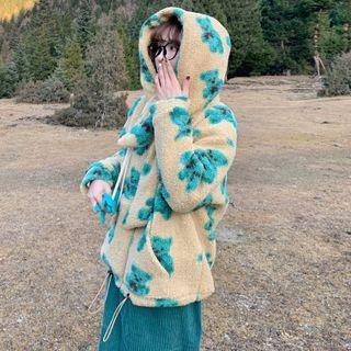 Printed Fleece Zip Hoodie