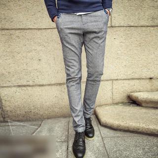 Pinstriped Slim-fit Pants