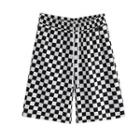 Checkerboard Drawstring Shorts