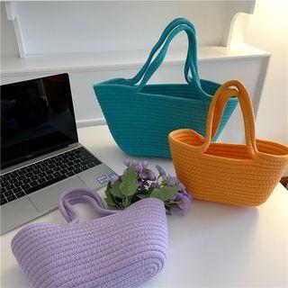 Summer Cotton Line Woven Handbag