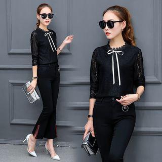 Stand Collar Lace Top