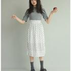 Polka Dot A-line Midi Skirt Caramel - One Size