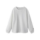 Textured Sweatshirt White - M